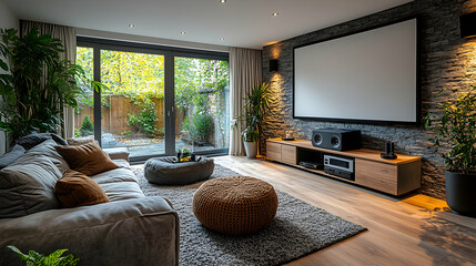 Modern Home Theater Room (5)