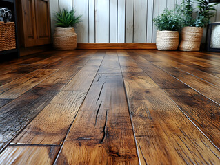 Rustic hardwood floors