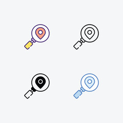 Search  icons set in different style vector stock illustration