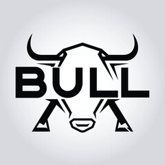 Minimalist Bull Logo in Black – Sleek Vector Emblem for Fitness Brands, Steakhouse Logos, Finance Companies and Powerful Branding
