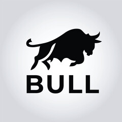 Strong Black Bull Logo – Minimalist Vector Animal Icon, Perfect for Gym Brands, Financial Startups and High-Impact Visual Identities
