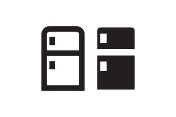 Minimal refrigerator icon with freezer compartment Vector