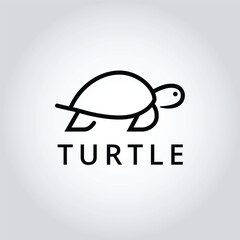 Contemporary Turtle Logo Design – Black Vector Line Art, Minimalist and Timeless Emblem for Ethical Brands, Clothing & Design Projects