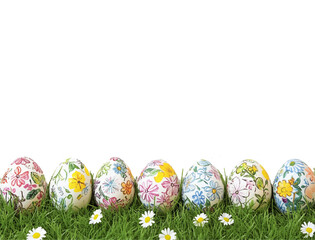 Colorful Easter Eggs onGreen grass