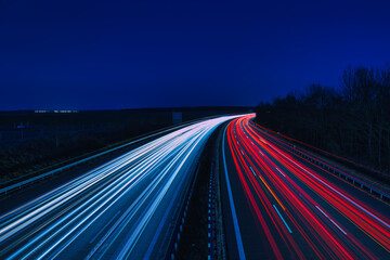 Langzeitbelichtung - Autobahn - Strasse - Traffic - Travel - Background - Line - Ecology - Highway - Long Exposure - Motorway - Night Traffic - Light Trails