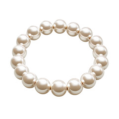 Obraz premium Pearl Bracelet In Circular Form Isolated On Flat on a transparent background