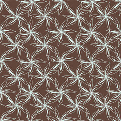 Elegant trendy vector ditsy floral seamless pattern design of beautiful abstract flowers and leaves. Foliage repeat texture background. Suitable for wallpaper, surface printing and textile