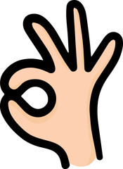 hand with a okay finger