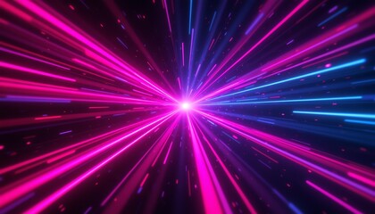 Naklejka premium Vibrant laser beams in motion creating dynamic visuals.