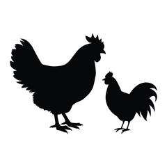 Chicken Silhouette Collection vector