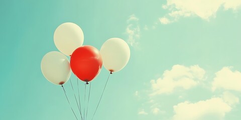 Colorful Balloons Sky Background