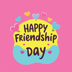 Fototapeta premium Friendship day vector art illustration for posters, cards, greetings, t-shirts and more.