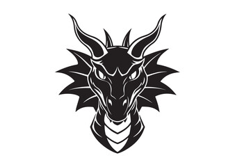 Dragon head Silhouette Vector