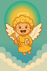 Anjinho estilo desenho cartoon