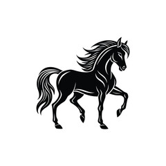 Obraz premium horse silhouette isolated on white