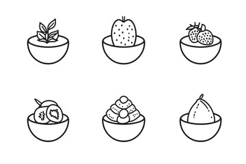 Minimalist Acai Bowl Vector