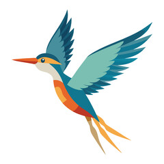 Weave – bird flying in the sky  shilhotee vector isolated on white background 