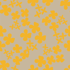 Elegant trendy vector ditsy floral seamless pattern design of beautiful abstract flowers and leaves. Foliage repeat texture background. Suitable for wallpaper, surface printing and textile