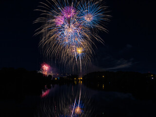 Fireworks over the river
