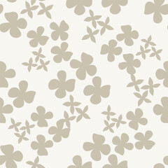 Cute floral pattern. Seamless vector pattern. Elegant template for fashion prints. Small pink and blue flowers for folk print. White background. Stock vector