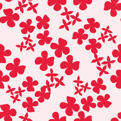 Elegant trendy vector ditsy floral seamless pattern design of beautiful abstract flowers and leaves. Foliage repeat texture background. Suitable for wallpaper, surface printing and textile