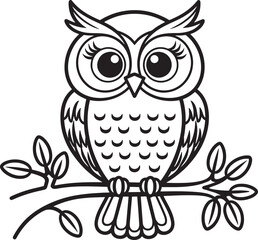 owl sitting on branch