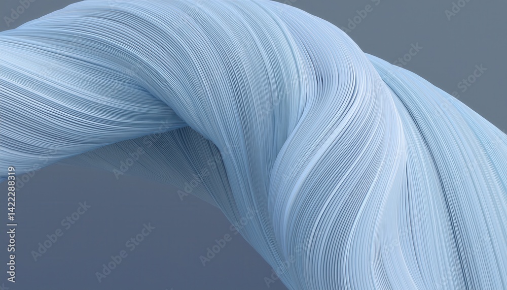 Poster soft blue paper wave texture for branding, web design, and print media abstract fluid lines, modern 