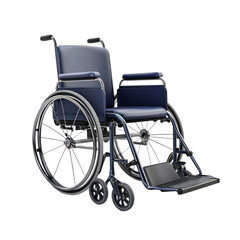 Fototapeta premium Wheelchair In Side View In Health Accessibility Styl on a transparent background
