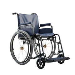 Fototapeta premium Wheelchair In Side View In Health Accessibility Styl on a transparent background