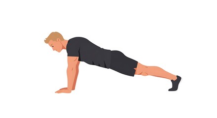 Naklejka premium Exploring Effective Push-up Techniques for Upper Body Strength Improvement