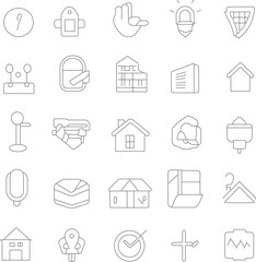 Insurance line icon set. Set of 30 outline icons related to insurance life, insurance medical, health, bank insurance, property, home and others. Vector illustration