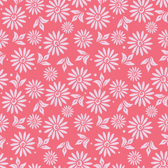 Elegant trendy vector ditsy floral seamless pattern design of beautiful abstract flowers and leaves. Foliage repeat texture background. Suitable for wallpaper, surface printing and textile