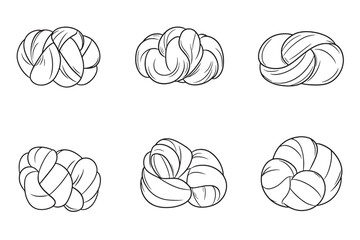 Babka Minimalist 2D Line Art Icon Design