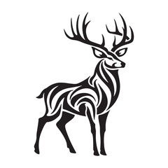 Deer silhouette vector art design