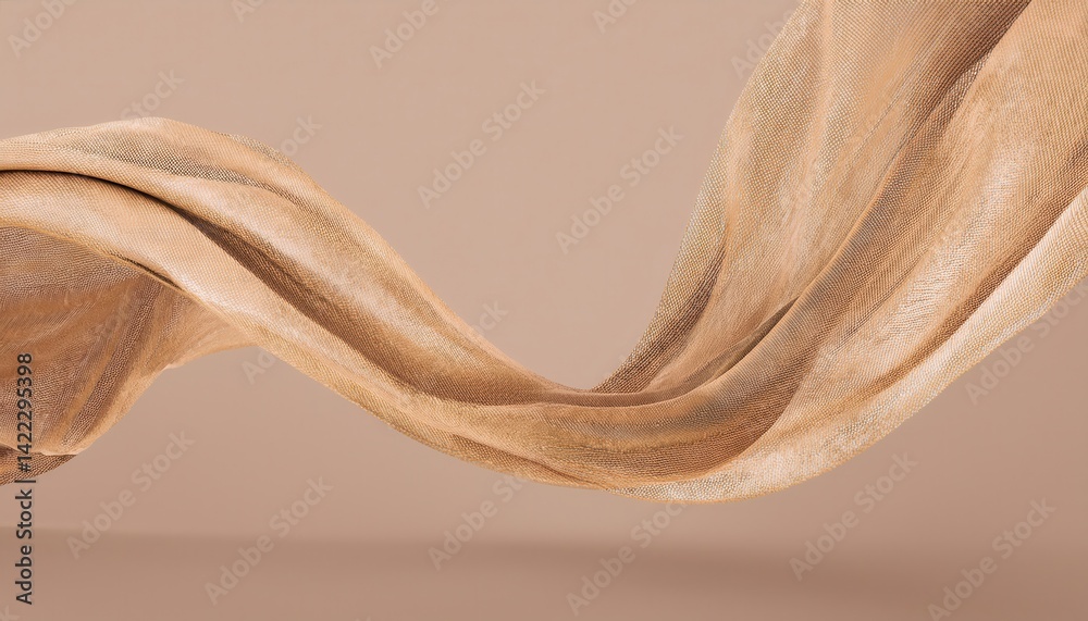 Poster flowing fabric texture with soft curves for design, branding, and print use high-quality textile background for creative projects