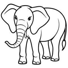 Obraz premium elephant cartoon isolated on white
