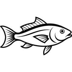 vector illustration of a fish