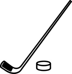 A hockey stick silhouette vector illustration