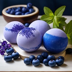 Blaubeeren-Badebomben &ndash; fruchtig, erfrischend, naturverbunden