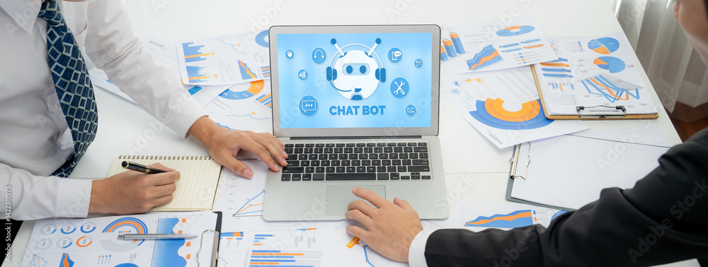 Poster chatbot software application for brisk online business that automatically reply to customer question