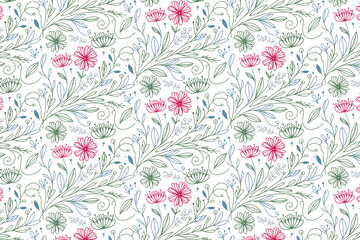 seamless line floral pattern built for table settings fashion fabric wraps and accessories

