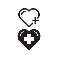 Heart icon medical symbol vector file 