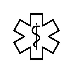 Obraz premium caduceus medical icon vector design illustration template with trendy style