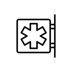 Medical plaque icon vector design illustration template with trendy style