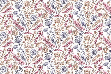 seamless line floral pattern perfect for modern wrapping fabric clothing and textile table settings

