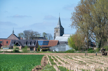 The Saint Peter church of Outrijve, part of Avelgem, West Flanders, Belgium