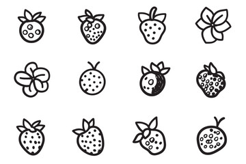 Minimalist Berries Outline Icon