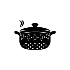 creative details Cooking Pot Icon vector Illustration