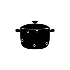 creative details Cooking Pot Icon vector Illustration