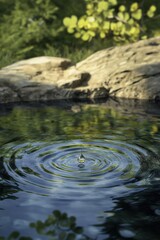 Naklejka premium Ripples forming on the water
